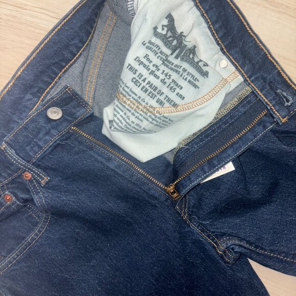 Vintage Levi Strauss Dark Wash 516 Zipper Fly Jeans 32" x 30" - Picture 7 of 9